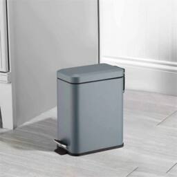 EONLION Slate 5 LITER BATHROOM TOILET SLIM PEDAL BIN in Dark Grey - Size: 100 cm - thumbnail 1