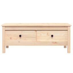 Berkfield Home Beautiful Coffee Table 100x50x40 cm Solid Wood Pine in Light Tan - Size: 100 x 50 x 40 cm - thumbnail 6