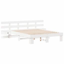 Berkfield Home Modern with Drawer White 150 x 200 cm Wood - thumbnail 3
