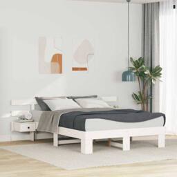 Berkfield Home Modern with Drawer White 150 x 200 cm Wood - thumbnail 2
