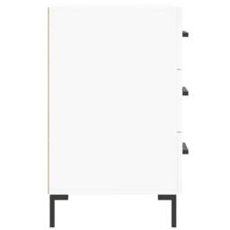 Berkfield Home Modern Bedside Cabinet White 40x40x66 cm Engineered Wood - Size: 40 x 40 x 66 cm - thumbnail 6
