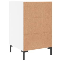 Berkfield Home Modern Bedside Cabinet White 40x40x66 cm Engineered Wood - Size: 40 x 40 x 66 cm - thumbnail 8
