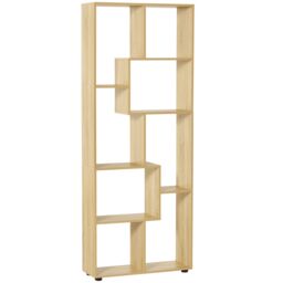 HOMCOM 7-Tier Bookshelf w/ Melamine Surface Foot Pads Anti-Tipping for Home in Beige - thumbnail 2
