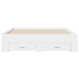 Berkfield Home Bed Frame with Drawers without Mattress White 120x190 cm Small Double - thumbnail 4