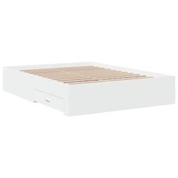 Berkfield Home Bed Frame with Drawers without Mattress White 120x190 cm Small Double - thumbnail 3
