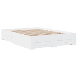Berkfield Home Bed Frame with Drawers without Mattress White 120x190 cm Small Double - thumbnail 6