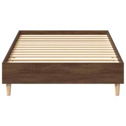 Berkfield Home Bed Frame No Mattress Brown Oak 100x200 cm Engineered Wood - thumbnail 5