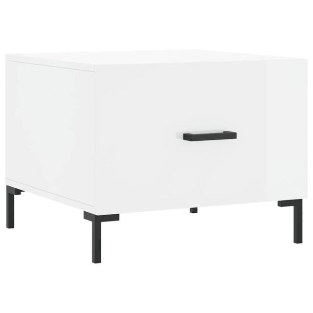 Berkfield Home Coffee Table High Gloss White 50x50x40 cm Engineered Wood - Size: 50 x 50 x 40 cm - image 1