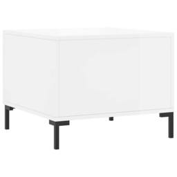 Berkfield Home Coffee Table High Gloss White 50x50x40 cm Engineered Wood - Size: 50 x 50 x 40 cm - thumbnail 8