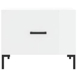 Berkfield Home Coffee Table High Gloss White 50x50x40 cm Engineered Wood - Size: 50 x 50 x 40 cm - thumbnail 5