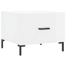 Berkfield Home Coffee Table High Gloss White 50x50x40 cm Engineered Wood - Size: 50 x 50 x 40 cm - thumbnail 1