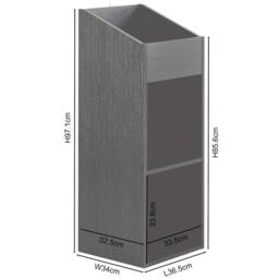 VOGREX Black 2 Level Modern Vinyl Record Storage Unit LP Holder - thumbnail 2