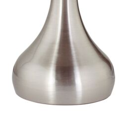 First Choice Lighting Set of 2 Romana - Brushed Chrome Touch Table Lamp with Linen Shades in Silver - thumbnail 6