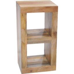 Jaipur Furniture Ltd 2 Hole Display Unit - Mango Wood - L35 x W44 x H81 cm - Light Finish in Brown - thumbnail 1