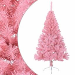 Berkfield Home Artificial Half Christmas Tree with Stand Pink 150 cm PVC