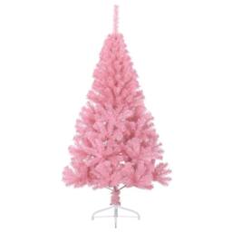 Berkfield Home Artificial Half Christmas Tree with Stand Pink 150 cm PVC - thumbnail 3