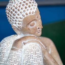 Madison & Mayfair Small Sitting Resin Buddha Ornament in Stone - thumbnail 5