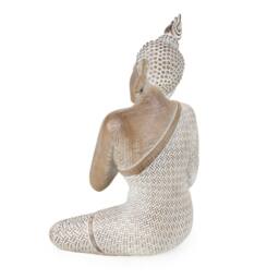 Madison & Mayfair Small Sitting Resin Buddha Ornament in Stone - thumbnail 4