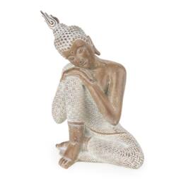 Madison & Mayfair Small Sitting Resin Buddha Ornament in Stone - thumbnail 3