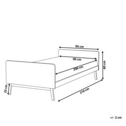 Wyld and Coco Blue Pine Single Bed Frame 90 x 200 cm Slatted - thumbnail 3