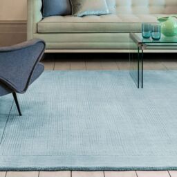 The Rug Shop UK Handmade Luxurious Modern Plain Wool Easy To Clean Area Rug in Duck Egg Blue - Size: 160 cm x 230 cm - thumbnail 1