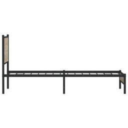 Berkfield Home Metal Bed Frame without Mattress Sonoma Oak 100x200 cm in Brown - thumbnail 6