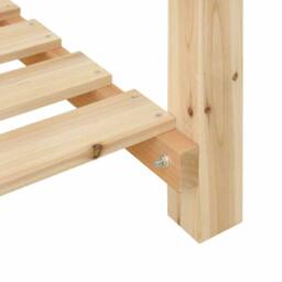 Berkfield Home Full Garden Planter with Shelf 90x90x76 cm Solid Wood Fir in Beige - Size: 90 x 90 x 76 cm - thumbnail 9