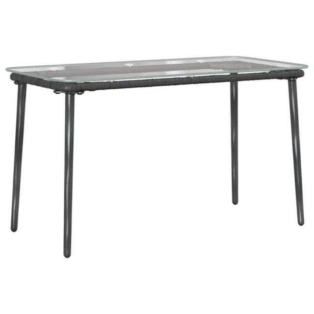 Berkfield Home Garden Table Black 80 x 40 x 45 cm Poly rattan - image 1