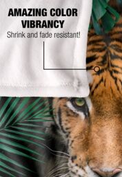 Reinders Jungle Tiger Silky Touch Super Soft Throw Blanket 152 X 127 cm in White - thumbnail 4