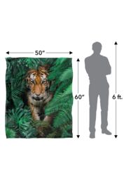 Reinders Jungle Tiger Silky Touch Super Soft Throw Blanket 152 X 127 cm in White - thumbnail 5