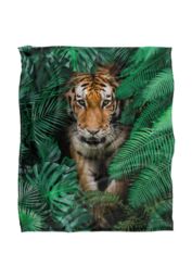 Reinders Jungle Tiger Silky Touch Super Soft Throw Blanket 152 X 127 cm in White - thumbnail 1