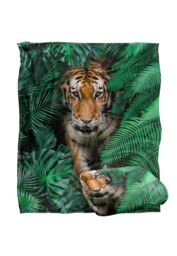 Reinders Jungle Tiger Silky Touch Super Soft Throw Blanket 152 X 127 cm in White - thumbnail 2