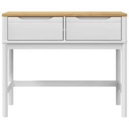 Berkfield Home Console Table FLORO White 89.5x36.5x73 cm Solid Wood Pine - thumbnail 5