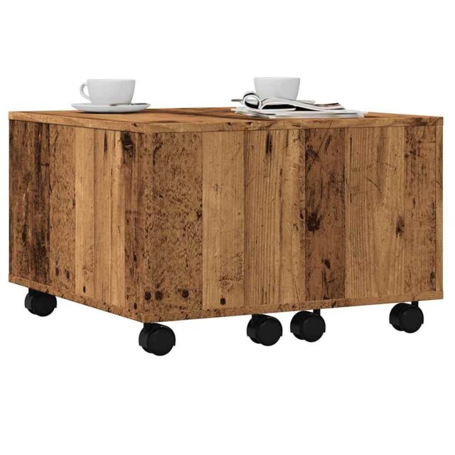 Berkfield Home Coffee Table Old Wood 60x60x38 cm Engineered Wood in Brown - Size: 60 x 60 x 38 cm - image 1