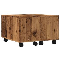 Berkfield Home Coffee Table Old Wood 60x60x38 cm Engineered Wood in Brown - Size: 60 x 60 x 38 cm - thumbnail 7
