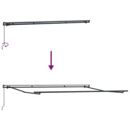 Berkfield Home Manual Retractable Awning Burgundy 400x300 cm - thumbnail 8