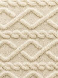 Dyzi Cable Style Blanket - Extrasoft Textured Decorative Throw 150 x 200cm in Natural - Size: 150 cm x 200 cm - thumbnail 3