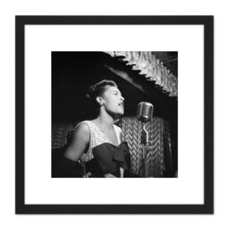 Artery8 Gottlieb Jazz Legend Singer Billie Holiday 1947 Photo 8X8 Inch Square Wooden Framed Wall Art Print Picture with Mount in Black - thumbnail 1