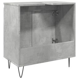 Berkfield Home Bathroom Cabinet Concrete Grey 58x33x60 cm Engineered Wood - Size: 58 x 33 x 60 cm - thumbnail 6
