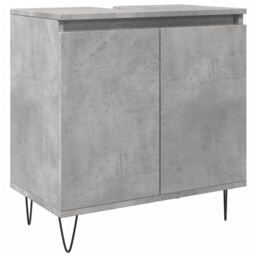 Berkfield Home Bathroom Cabinet Concrete Grey 58x33x60 cm Engineered Wood - Size: 58 x 33 x 60 cm - thumbnail 2