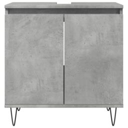 Berkfield Home Bathroom Cabinet Concrete Grey 58x33x60 cm Engineered Wood - Size: 58 x 33 x 60 cm - thumbnail 4