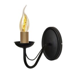 Netlighting Malbo Candle Wall Lamp Black Patina 25cm