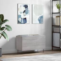 Berkfield Home Record Cabinet Grey Sonoma 74.5x38x48 cm Engineered Wood