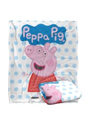 Hasbro Peppa Pig Kids Silky Touch Blanket 152x127cm Peppa & Logo in White - Size: 152x127 cm - thumbnail 2