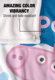 Hasbro Peppa Pig Kids Silky Touch Blanket 152x127cm Peppa & Logo in White - Size: 152x127 cm - thumbnail 4