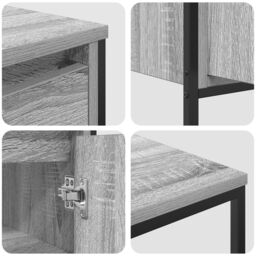 Berkfield Home 3 Piece Bathroom Furniture Set in Grey Sonoma Engineered Wood - thumbnail 7
