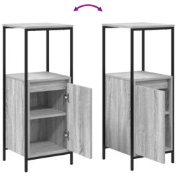 Berkfield Home 3 Piece Bathroom Furniture Set in Grey Sonoma Engineered Wood - thumbnail 8