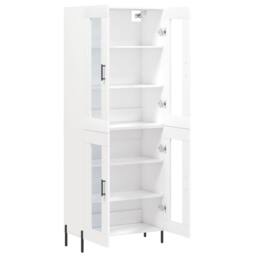 Berkfield Home Highboard White 69.5x34x180 cm Engineered Wood - thumbnail 4