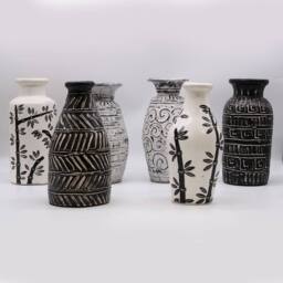 Serenityy Lombok Swirls Shaped Ceramic Vase - Cream - thumbnail 4