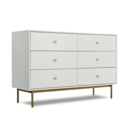 Home Garden Direct Devon - Wide Chest of Drawers - White - thumbnail 3